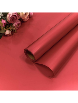 Пленка матовая "Корейская" 58см*10м Малиново-красный ПР28/34