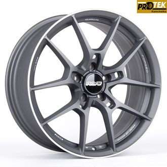 Комплект дисков R18 8,0J ET+38 5*114,3 RAYS 5090X-SV281 Графит матовый с полированным ободом (80853)