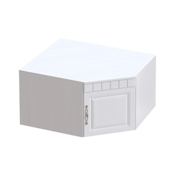 Антресоль угловая "Прованс" спальня 910х910х480 Бодега белая / Патина премиум