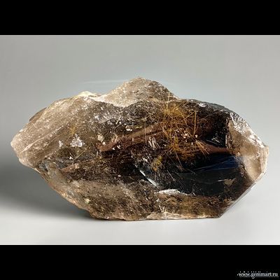 Рутил  в дымчатом кварце. Россия.   195*110*65мм