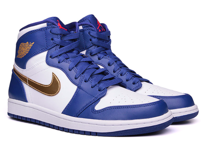 Air jordan 1 blue gold top
