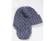 Шапка женская ушанка "Плетёнка" 11527-1 голубая, джинс, бежевая, серая