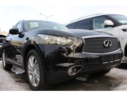 Защита радиатора Infiniti FX37 II 2010-2013/QX70 2013-... black низ c FCW PREMIUM