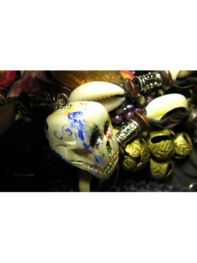 Подвеска &quot;Мексиканский череп&quot; - необычное украшение к Хэллоуину