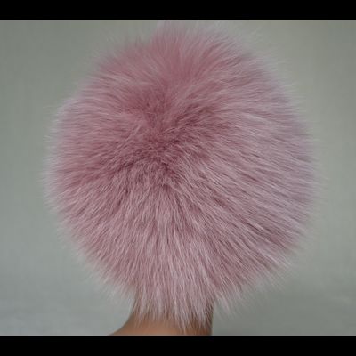 Вязаная женская шапка с меховой опушкой Vizio Италия 6520 CTP розовая