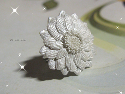 Перламутровое кольцо "Рассветный Цветок"