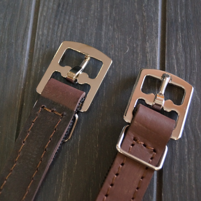 Путлища кожаные(пара) с капроновой лентой внутри, длина 145 см, ширина 2.5 см, коричневый.