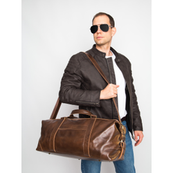 Кожаная дорожная сумка Avellino Premium brown (арт. 
4039-63)