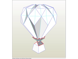 Модель для бумажного моделирования "Воздушный шар"