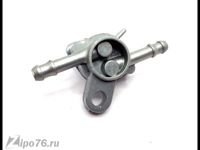 Кран топливный на генератор мотоблок снегоуборщик проходной 6мм