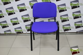 Стул ИЗО черная рама, ткань синяя