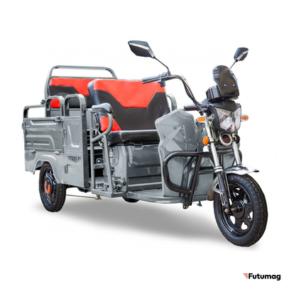 Грузовой электротрицикл Rutrike Вояж-П 1200 Трансформер 60V800W серебристый