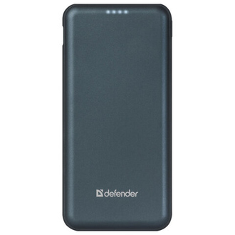Аккумулятор внешний DEFENDER EXTRALIFE 10000F, 10000 mAh, 2 USB, Li-pol, синий, 83663