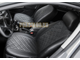 Авточехлы задняя спинка 40/60, рисунок Ромб для Toyota Camry XV 50 2011-2018