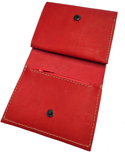 Портмоне тройного сложения с принтом "Девушка в красном"