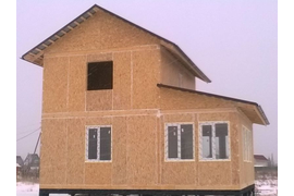 Двухэтажный дом из SIP-панелей [90м²]. (Саратовская область)
