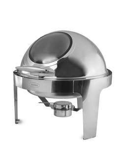 Чафиндиш (мармит) 6 л. d=35 см. круглый со стекл. крышкой Roll-Top