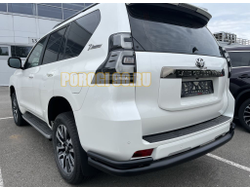 Защита заднего бампера угловая большая с покрытием «раптор» d76/42 для Toyota Land Cruiser Prado 150 (2010-2014)