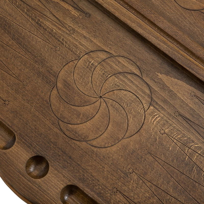 Нарды резные с шашками "Герб Армении" от мастера Саркиса Петросяна