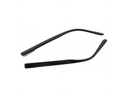 Заушник пластиковый загнутый с флексом 7.0х1.0х135 мм, черный (10 пар)