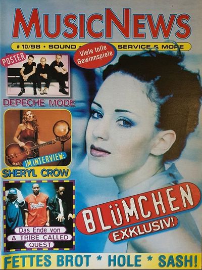 Music News Magazine October 1998 Blumchen,Depeche Mode Иностранные музыкальные журналы, Intpressshop