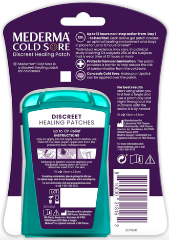 Mederma Cold Sore Discreet Healing Patch - Пластыри от герпеса