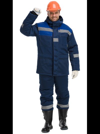 Куртка ЧИКАГО-ЗИМА, синий/василёк, СОП (РАСПРОДАЖА)