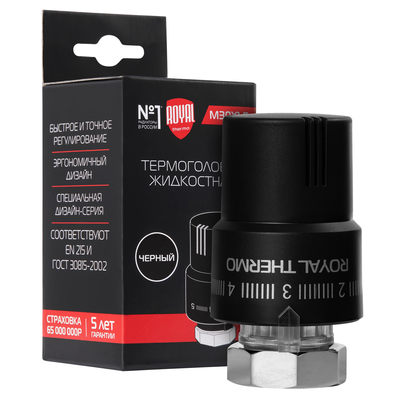 Термоголовка жидкостная Royal Thermo М30х1,5 (черный)