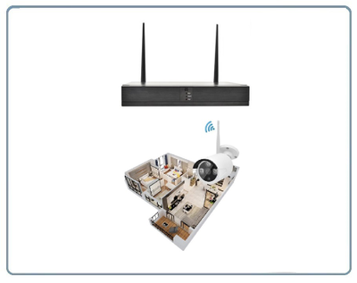 Комплект беспроводной системы видеонаблюдения, видеорегистратор + 4 видеокамеры, HD