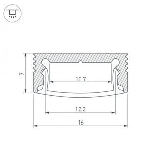 Профиль Arlight SL-SLIM-H7-2000 WHITE/BLACK