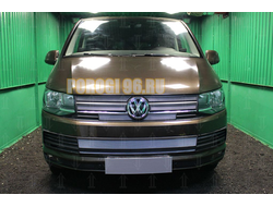 Защита радиатора Volkswagen T6 (Multivan,Caravelle) 2015- (2 части) chrome низ