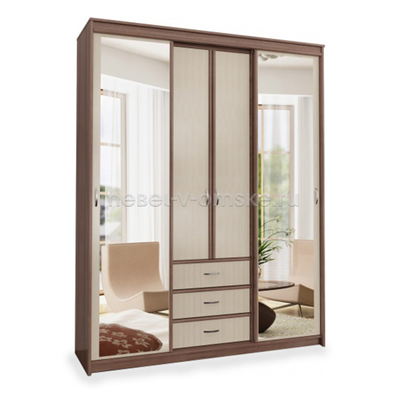 Шкаф-купе Карина 1,7 с 2 зеркалами