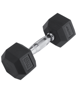 Гантель обрезиненная STARFIT DB-301 8 кг, черная