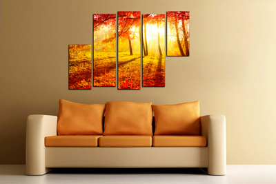 Модульная картина "Золото природы"