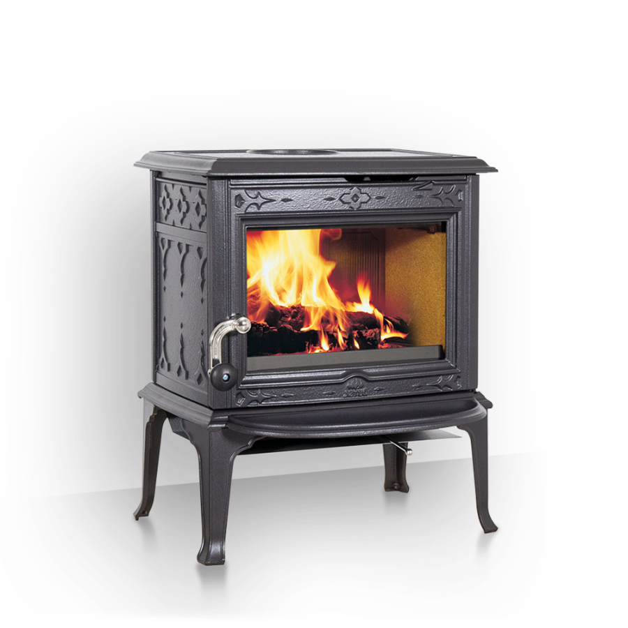 Чугунная печь для дома Jotul F100 LL SE BBE, красивая сине-чёрная эмаль