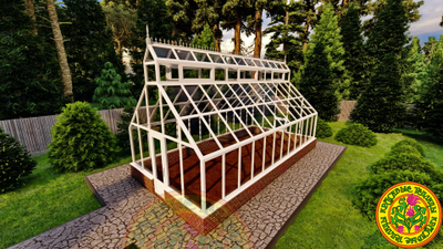 Базовая комплектация теплицы ЙОРКШИР Z размером 8000 х 4000 мм