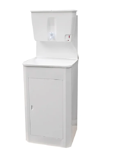 Дачный умывальник. Мойка: пластик. Нагреватель воды. Бак: 17 л. Белый