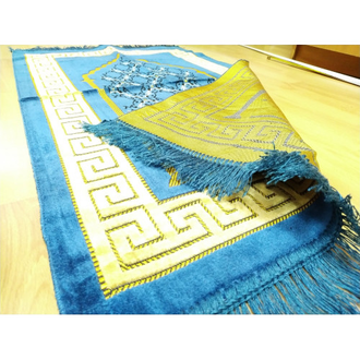 Молитвенный коврик темно-голубой мягкий ворс
