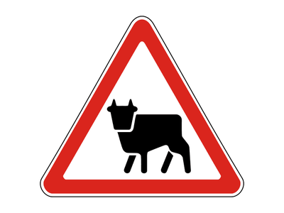 Знак дорожный 1.26 Перегон скота