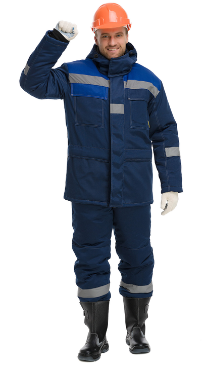 Куртка ЧИКАГО-ЗИМА, синий/василёк, СОП (РАСПРОДАЖА)