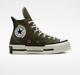 Кеды Converse на платформе низкие с черной полосой белые