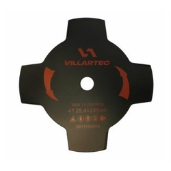 Нож 4-лопастной 255мм*1.7мм*25.4мм для мотокосы VILLARTEC