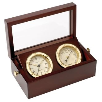 Набор часов и барометра в деревянной упаковке