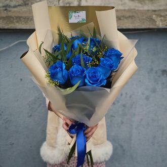 Доставка цветов в Волгограде - FLOWER34.RU - Букет из синих роз "Индиго"