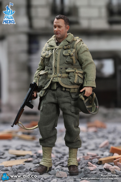 Капитан Джон Миллер ("Спасти рядового Райана", Том Хэнкс) - КОЛЛЕКЦИОННАЯ ФИГУРКА 1/12 Palm Hero Series WWII US 2nd Ranger Battalion Series 1 – Captain Miller (XA80010) - DID