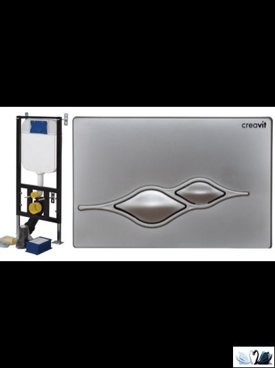xКнопка смыва CREAVIT UFO GP1003.00, хром матовый