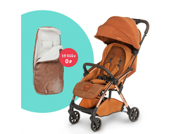 Коляска + конверт на ножки Leclerc Hexagon Heritage Sport Brown