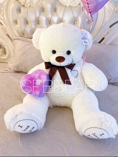 Подарочный набор №2 - Плюшевый мишка 120 см, Шары сердца 2, Киндер бокс средний