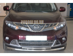 Защита переднего бампера d60/42 для Nissan Murano (2014-2016)