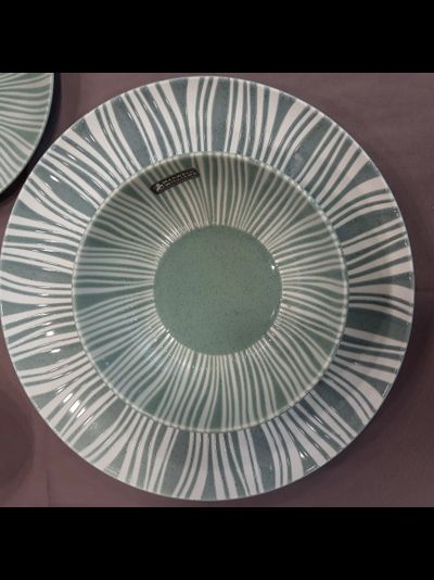 Тарелка обеденная Solaris серо-зеленая 27,5 см